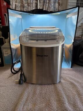 Magic Chef 27 lbs. Bullet Ice Countertop Ice Maker in Stainless Steel